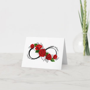 Unendlichkeitssymbol mit Rote Rosen