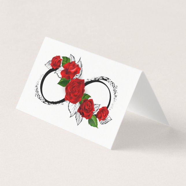 Unendlichkeitssymbol mit Rote Rosen (Vorderseite)
