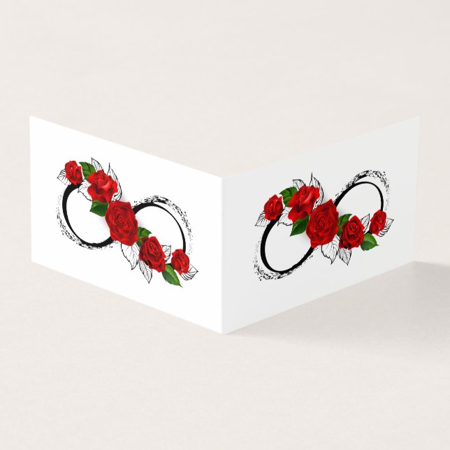 Unendlichkeitssymbol mit Rote Rosen (Vorderseite)