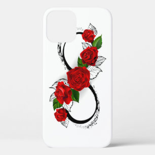 Unendlichkeitssymbol mit Rote Rosen Case-Mate iPhone Hülle