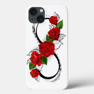 Unendlichkeitssymbol mit Rote Rosen Case-Mate iPhone Hülle