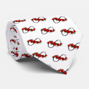 Unendlichkeitssymbol mit Rote Rosen Krawatte