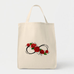 Unendlichkeitssymbol mit Rote Rosen Tragetasche