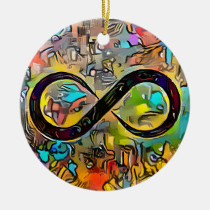 Unendlichkeitssymbol Sensibilisierung für Autism Keramik Ornament