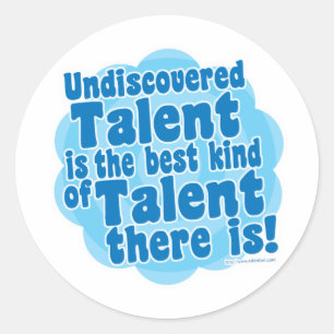 Unentdecktes Talent Runder Aufkleber