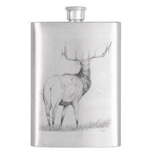 Unentscheidung ~ klassische Flasche Flachmann