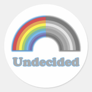 Unentschiedener Regenbogen Runder Aufkleber