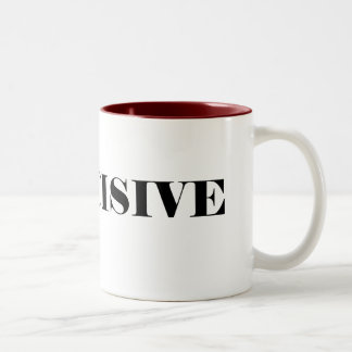 UNENTSCHLOSSEN ZWEIFARBIGE TASSE