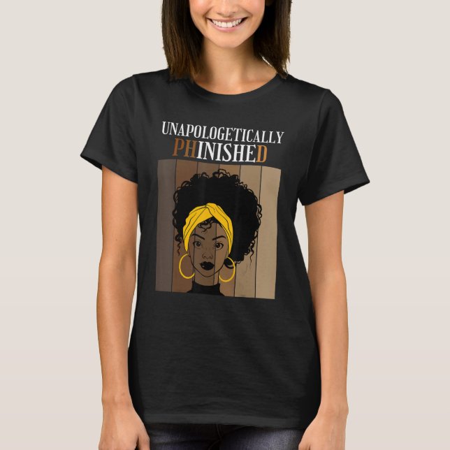 Unentschuldbar Phinted Phd Doctory Student G T-Shirt (Vorderseite)