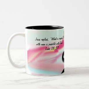 unerreichbar zweifarbige tasse
