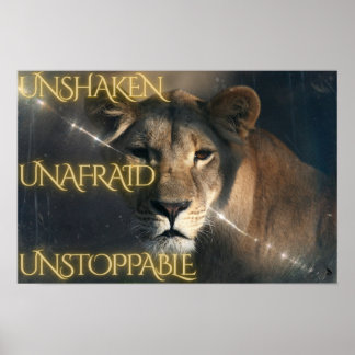 Unerschütterlich. Unerschrocken. Unaufhaltsam. Poster