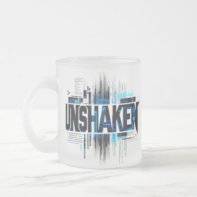 Unerschütterliche Cyberpunk-Tech-Tasse Mattglastasse (Links)