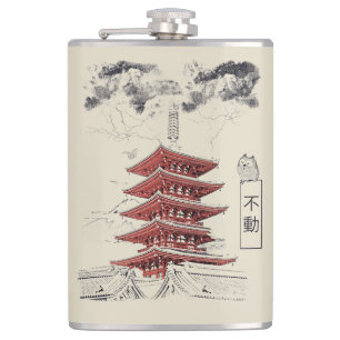 Unerschüttert - Traditionelles japanisches Streetw Flachmann