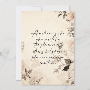 unersetzliche Mutter Feiertagskarte