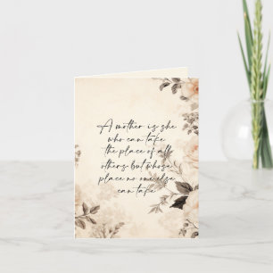 Unersetzliche Mutter Feiertagskarte