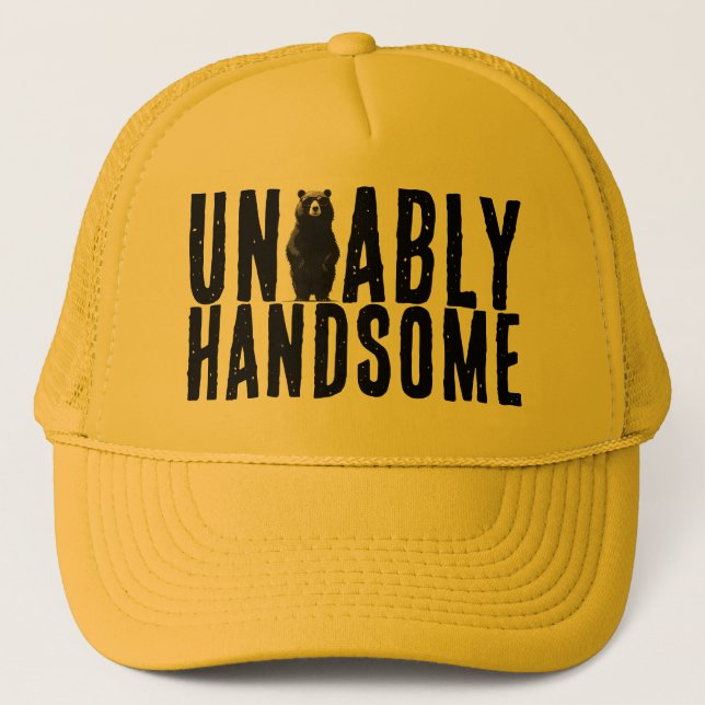 Unerträglich anmutender Bär Truckerkappe (Vorderseite)