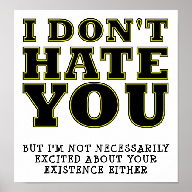 Unerwartete Existenz Funny Poster (Vorne)