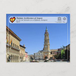 UNESCO Catedral del Salvador de Zaragoza (La Seo) Postkarte