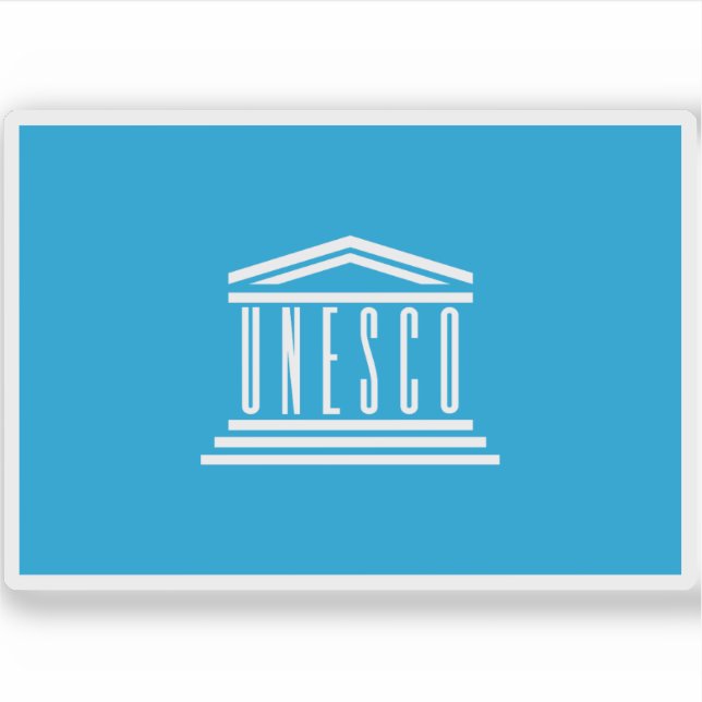 UNESCO-Flagge Aufkleber (Vorderseite)