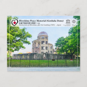 UNESCO - Friedensdenkmal Hiroshima (Genbaku-Kuppel Postkarte