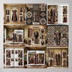 UNESCO-geschützte albanische Couture Poster