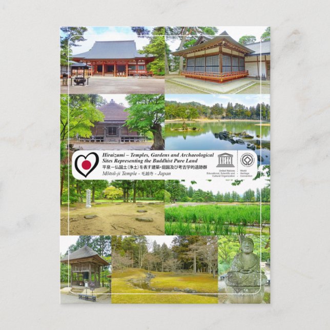 UNESCO - Hiraizumi, Buddhistisches Reinland - Mōts Postkarte (Vorderseite)
