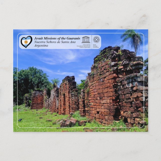 UNESCO - Jesuitenmissionen der Garantien Postkarte (Vorderseite)