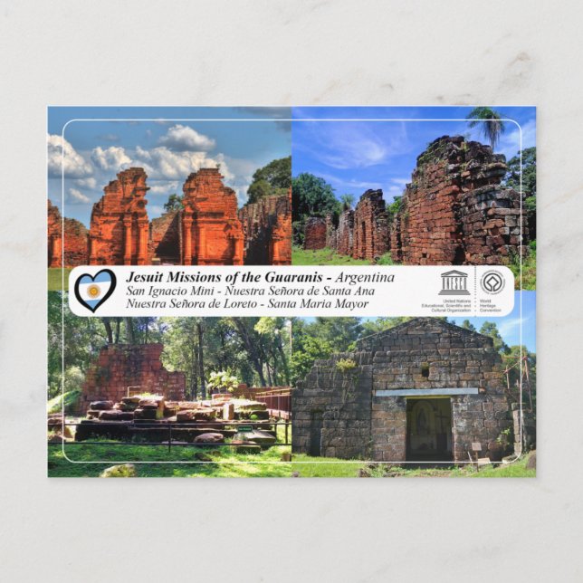 UNESCO - Jesuitenmissionen der Garantien Postkarte (Vorderseite)