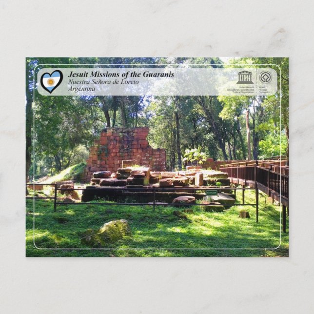 UNESCO - Jesuitenmissionen der Garantien Postkarte (Vorderseite)