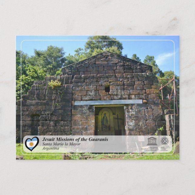 UNESCO - Jesuitenmissionen der Garantien Postkarte (Vorderseite)