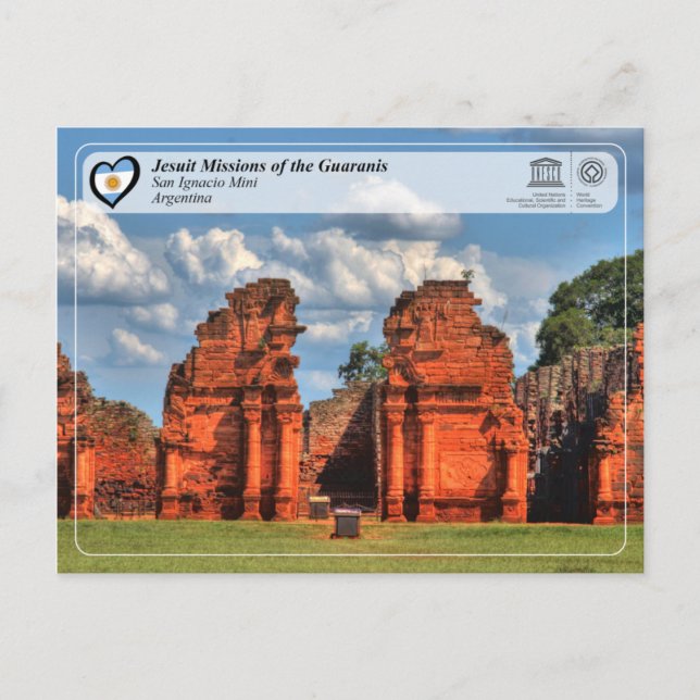 UNESCO - Jesuitenmissionen der Garantien Postkarte (Vorderseite)