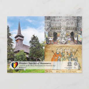 UNESCO Kirche des Heiligen Parasceve Poienile Izei Postkarte
