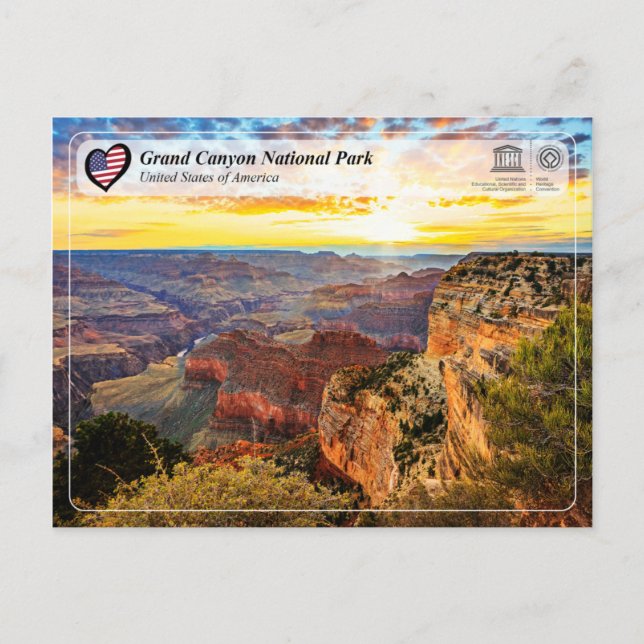 UNESCO - Nationalpark Grand Canyon Postkarte (Vorderseite)