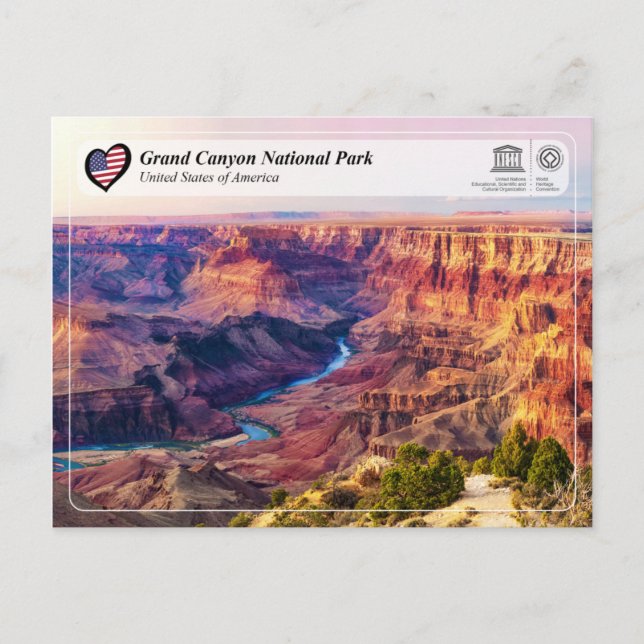 UNESCO - Nationalpark Grand Canyon Postkarte (Vorderseite)