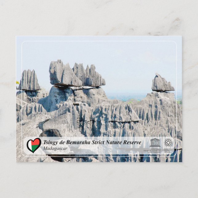 UNESCO - Tsingy de Bemaraha Naturschutzgebiet Postkarte (Vorderseite)