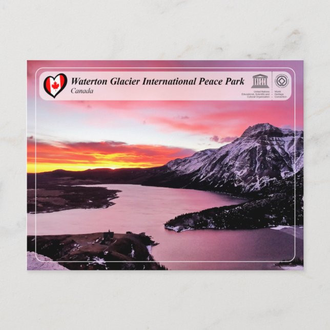 UNESCO - Waterton Glacier International Peace Park Postkarte (Vorderseite)