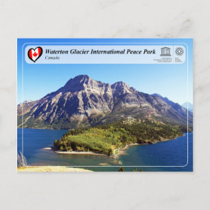 UNESCO - Waterton Glacier Internationaler Friedens Postkarte