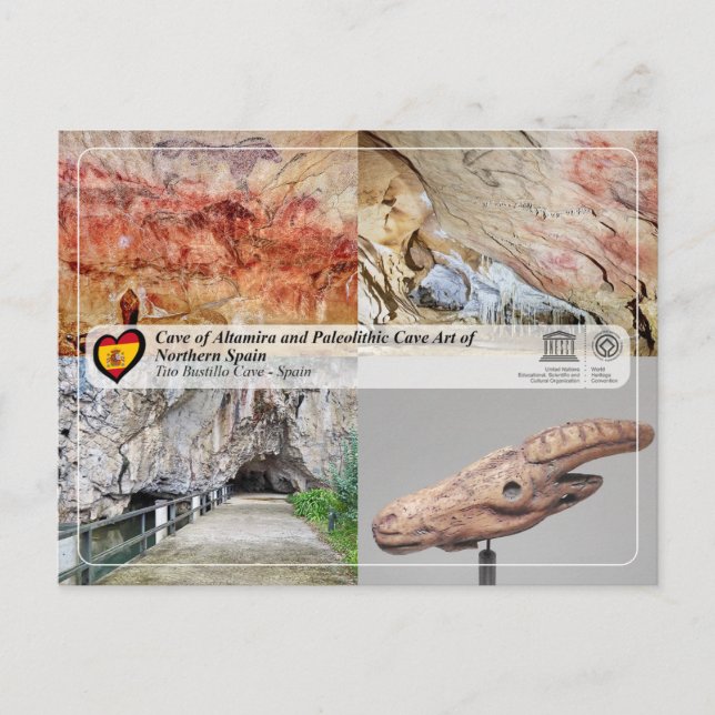 UNESCO Welterbe - Tito Bustillo Höhle Postkarte (Vorderseite)