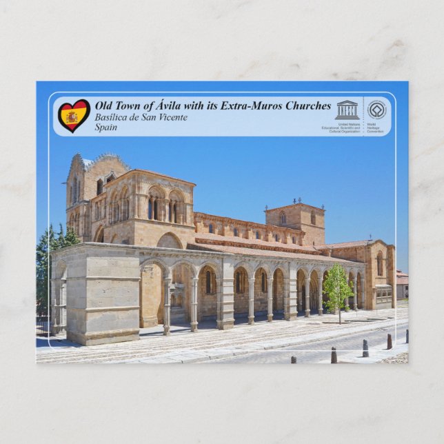 UNESCO WH- Ávila - Basílica de San Vicente Postkarte (Vorderseite)