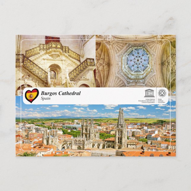 UNESCO WH, Burgos-Kathedrale / Catedral de Burgos Postkarte (Vorderseite)