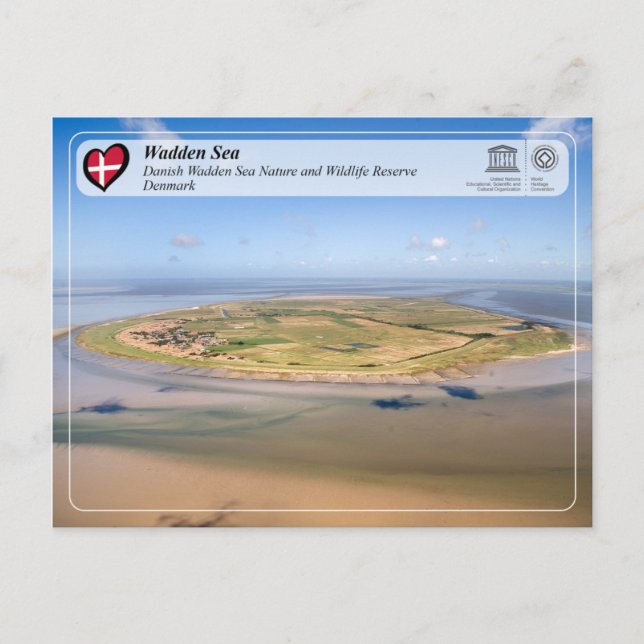 UNESCO WH- Dänisches Wattenmeer Postkarte (Vorderseite)