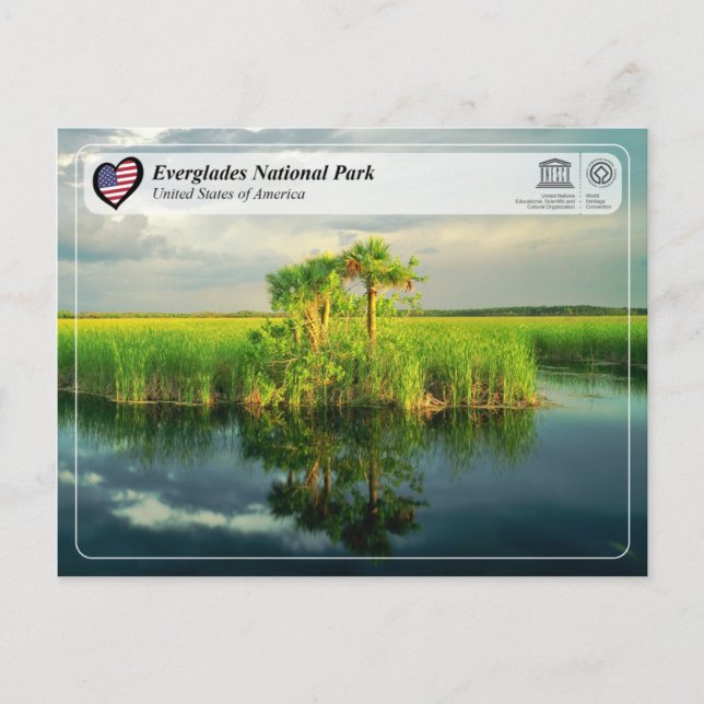 UNESCO WH- Everglades National Park Postkarte (Vorderseite)