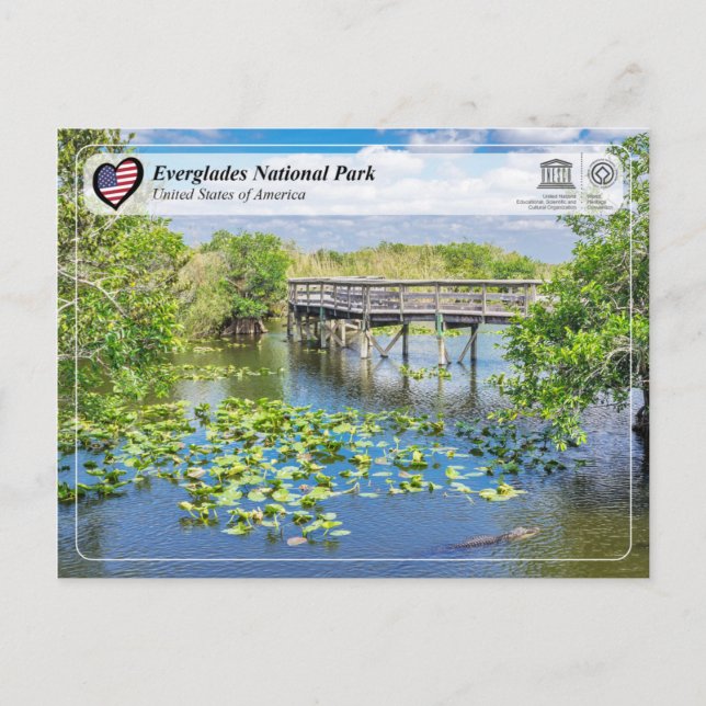 UNESCO WH- Everglades National Park Postkarte (Vorderseite)