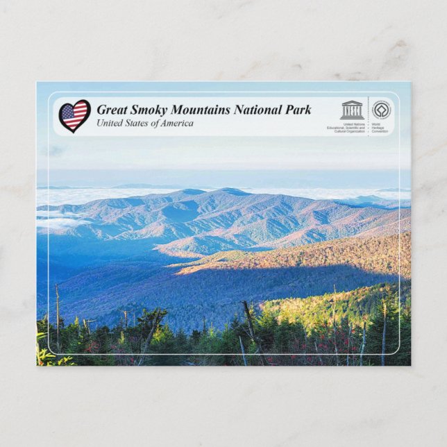 UNESCO WH- Great Smoky Mountains National Park Postkarte (Vorderseite)