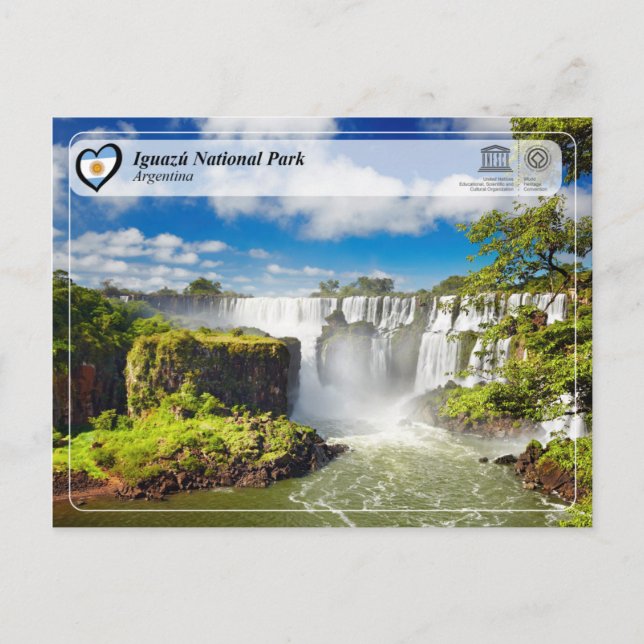 UNESCO WH- Iguazu Nationalpark Postkarte (Vorderseite)