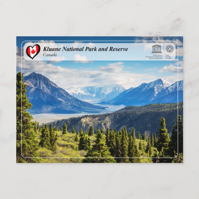 UNESCO WH- Kluane Nationalpark und Reservat Postkarte (Vorderseite)
