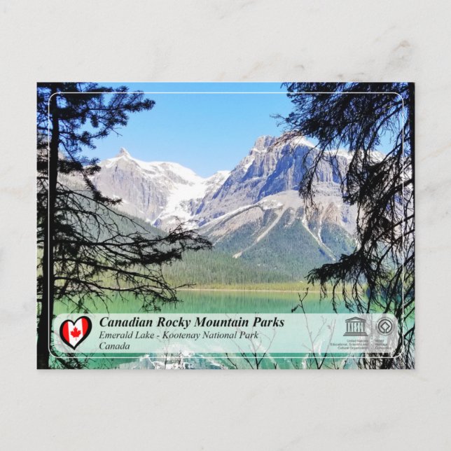 UNESCO WH- Kootenay Nationalpark Postkarte (Vorderseite)