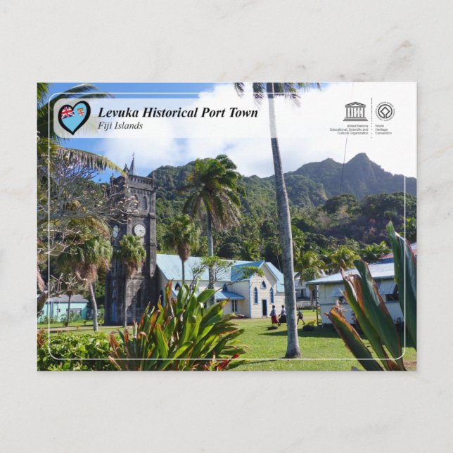 UNESCO WH- Levuka Historischer Hafen Stadt Postkarte (Vorderseite)