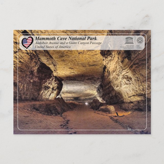 UNESCO WH- Mammoth Cave National Park Postkarte (Vorderseite)