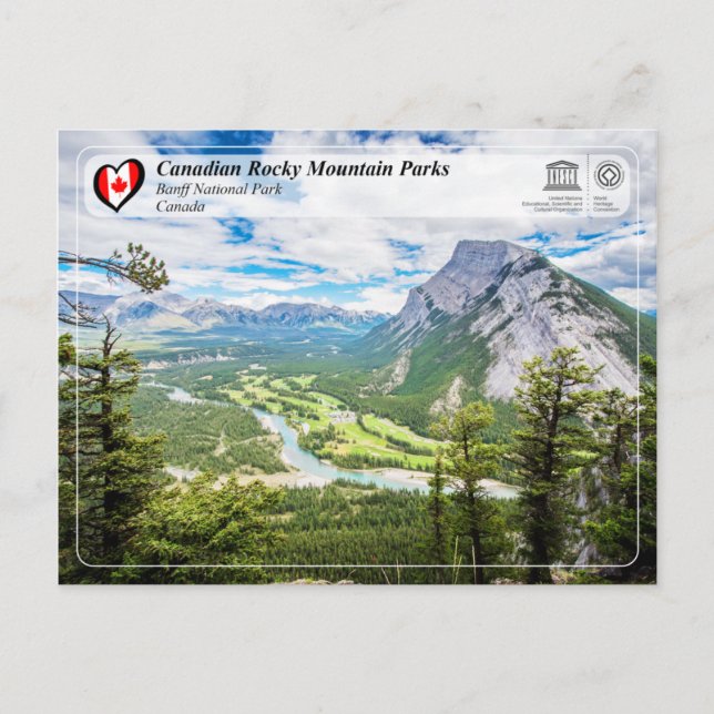 UNESCO WH- Nationalpark Banff Postkarte (Vorderseite)